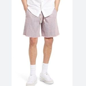 BP Denim Short Size 3XL Elastic Drawstring In Pink Flamingo Overdye Unisex